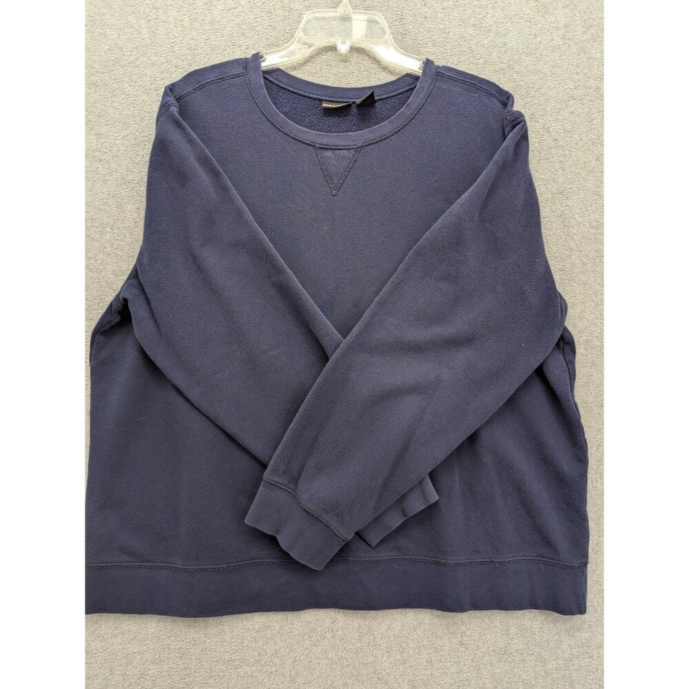 Joe Boxer Sweatshirt Mens Big 1X Big & Tall Blue Fleece Crew Neck Pullover